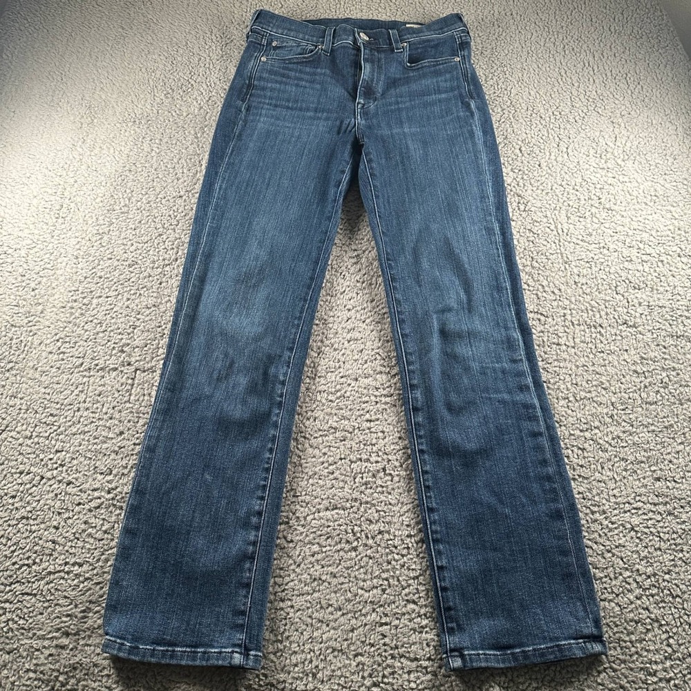 AYR Jeans Womens 28 Long The Pop Straight Stretch Dark Wash Denim 5 Pocket